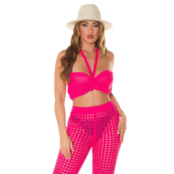 Koucla - Beach Broek en Top - Gehaakt - Roze - Afbeelding 5