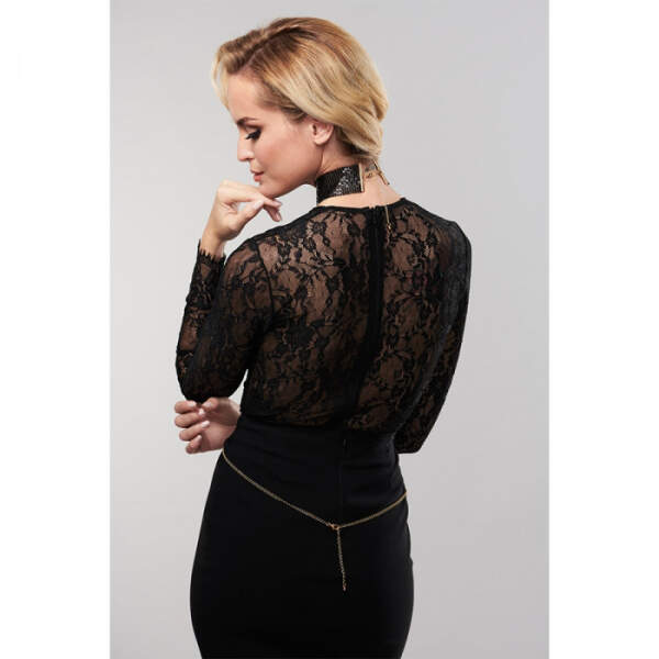 Bijoux Indiscrets - Desir Metallique Collar - Choker - Metaal - Zwart - Afbeelding 2