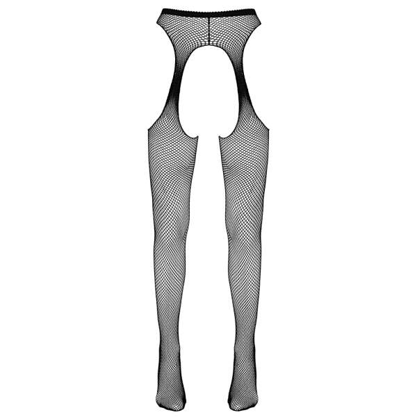 Cottelli Collection - Jarretelles Panty - Visnet - Zwart - Afbeelding 4