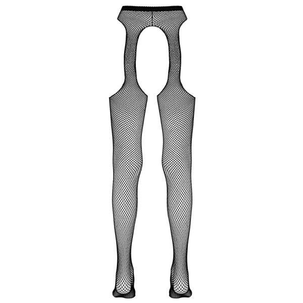 Cottelli Collection - Jarretelles Panty - Visnet - Zwart - Afbeelding 5