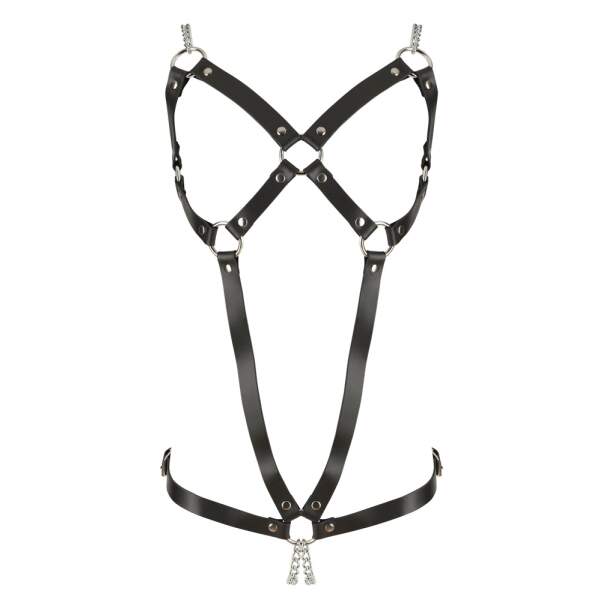 Zado - Leren Body met Kettingen - Afbeelding 3