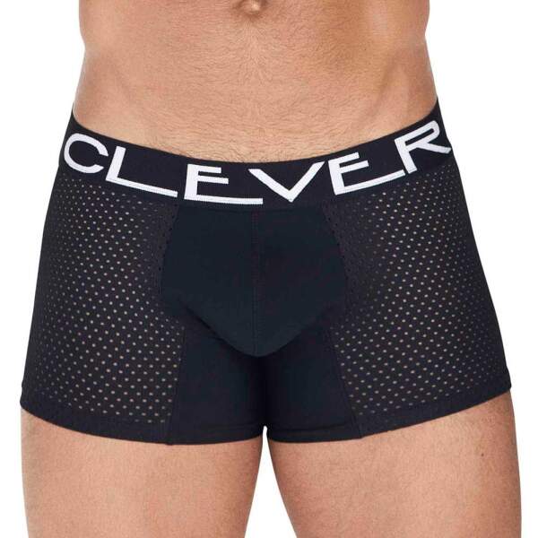 Clever Moda - Strategy Boxershort - Mesh - Zacht Microvezel - Zwart Maat M
