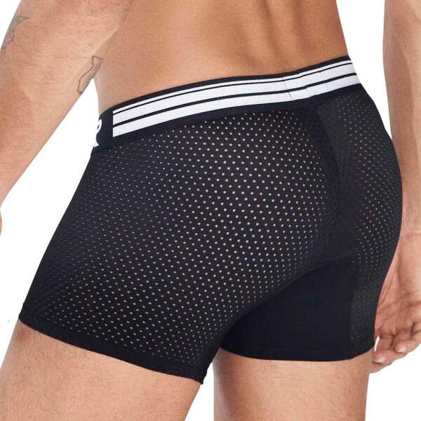 Clever Moda - Strategy Boxershort - Mesh - Zacht Microvezel - Zwart Maat M - Afbeelding 3