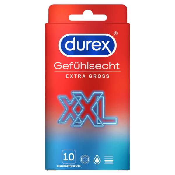 Durex - XXL Condooms - Extra Groot - Gevoelsecht - 10 stuks