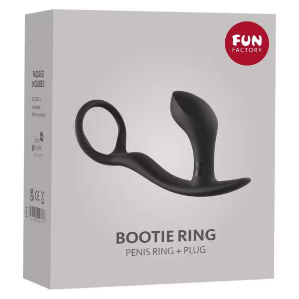Fun Factory - Bootie Ring - Anaal Plug - Cockring - Siliconen - Zwart - Afbeelding 5