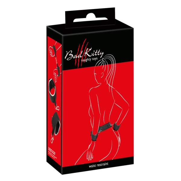 Bad Kitty - Waist Restraint - Bondage - Polsen - Zwart