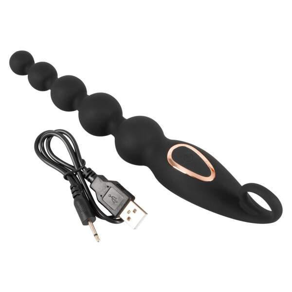 Anos - Anal Beads - Vibratie - Zwart - Afbeelding 2