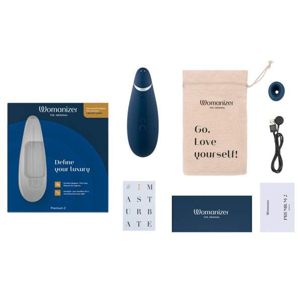 Womanizer - Premium 2 - Clitoris Vibrator - Luchtdruk - Blauw - Afbeelding 4