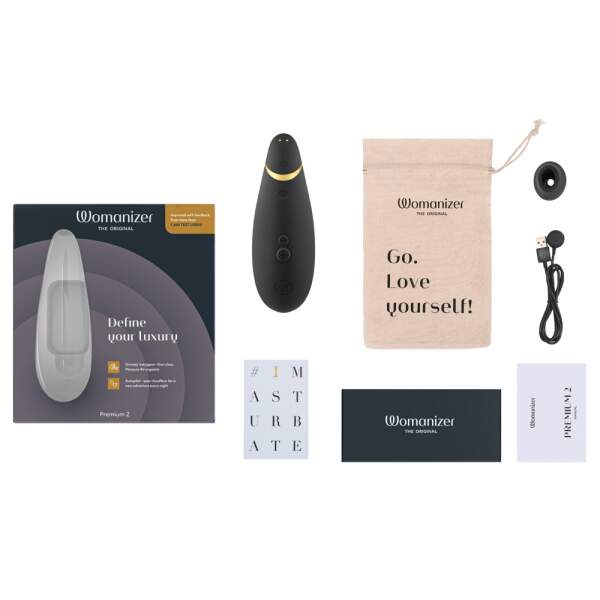 Womanizer - Premium 2 - Clitoris Vibrator - Luchtdruk - Zwart - Afbeelding 4