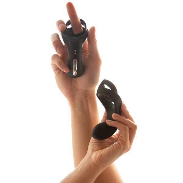 Svakom - Benedict - Double Ring Perineum Stimulator - Cockring - Zwart