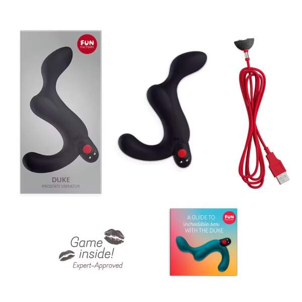 Fun Factory - Duke Prostaat Stimulator -  Uitneembare Vibratie Bullet - Zwart - Afbeelding 5