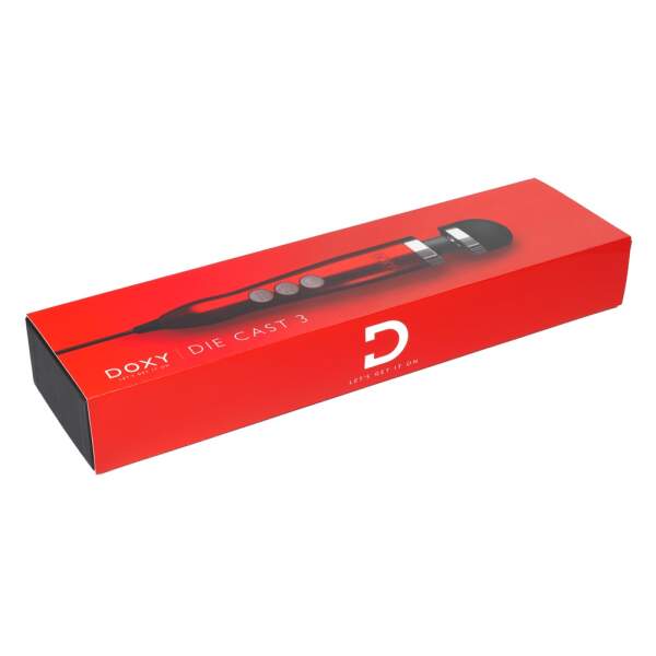 DOXY - Die Cast 3 - Wand Massager - Met Snoer - Candy Red - Rood - Afbeelding 4