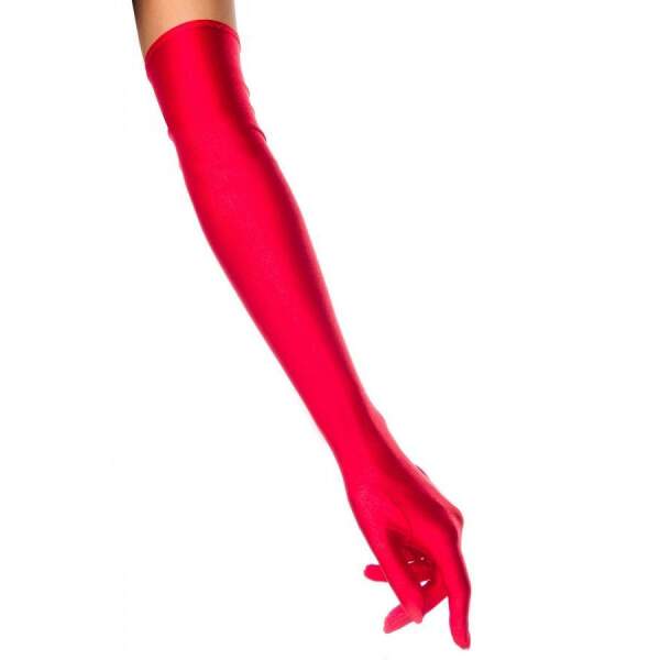 Satijnen Handschoenen Lang Rood