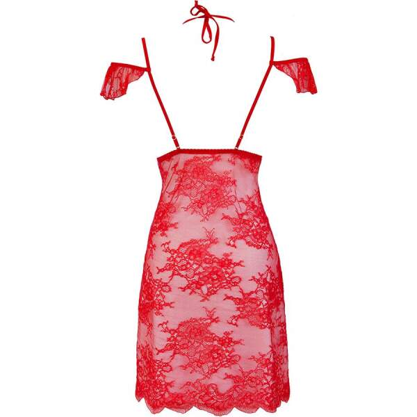 Axami - Babydoll - Lingeriejurkje - String - Kant - Rood - Afbeelding 5