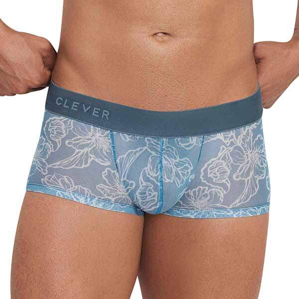 Clever Moda - Avalon Boxershort - Doorschijnend - Print - Blauw