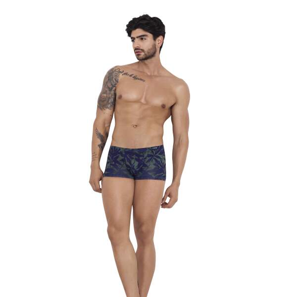 Clever Moda - Daniel Latin Boxer - Smalle Band - Jungle Print - Groen - Blauw - Afbeelding 3