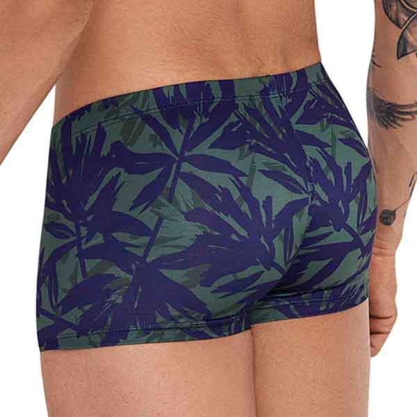 Clever Moda - Daniel Latin Boxer - Smalle Band - Jungle Print - Groen - Blauw - Afbeelding 2