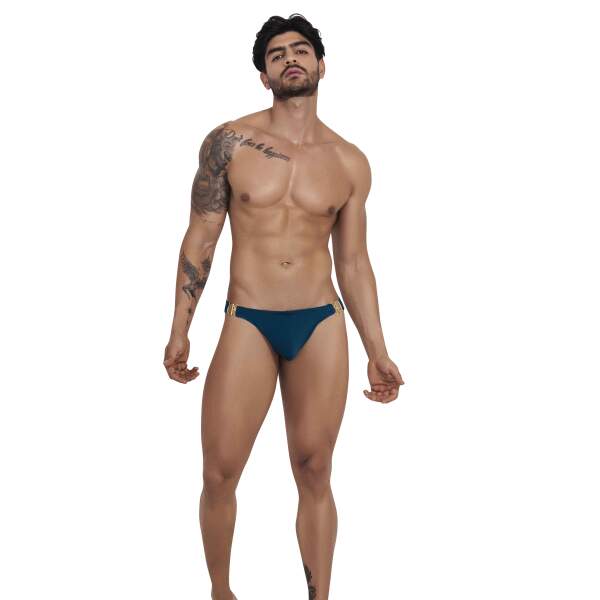 Clever Moda - Eros Latin Thong - Mannenstring - Gouden details - Petrol - Afbeelding 3