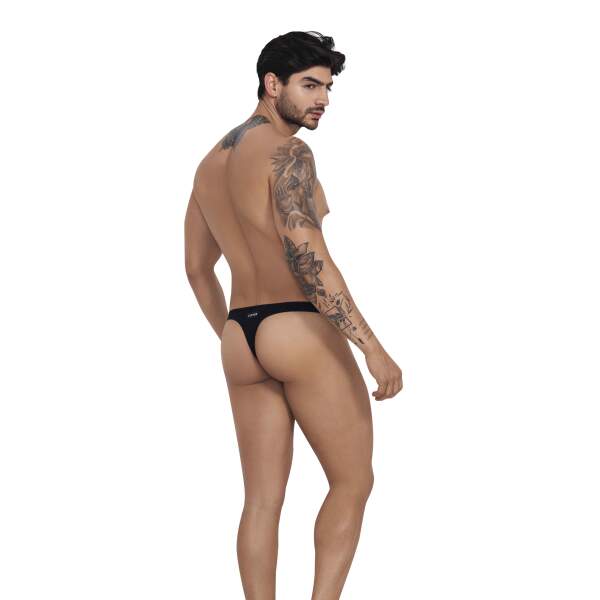 Clever Moda - Eros Latin Thong - Mannenstring - Gouden details - Zwart - Afbeelding 3