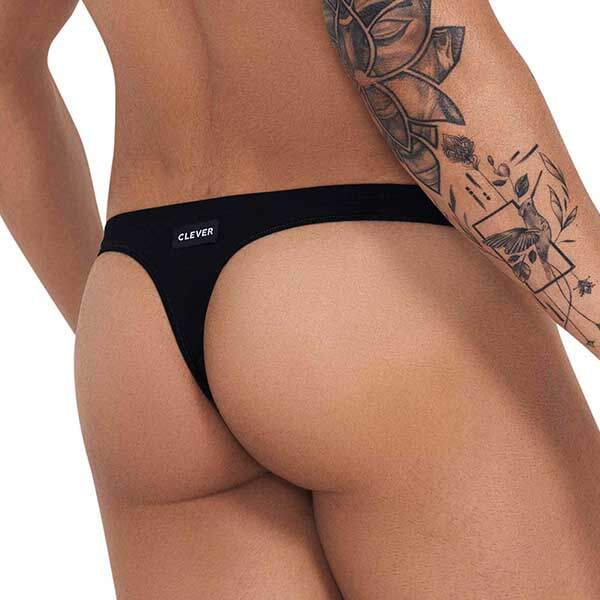 Clever Moda - Eros Latin Thong - Mannenstring - Gouden details - Zwart - Afbeelding 2