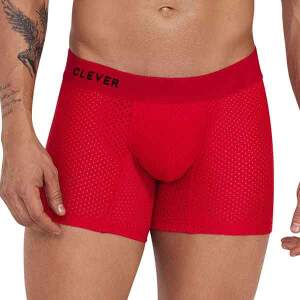Clever Moda - Euphoria Boxershort - Mesh - Zacht Microvezel - Brede Band - Rood
