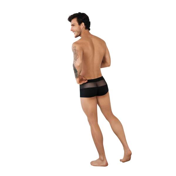 Clever Moda - Eden Latin Boxer - Zacht Microvezel - Transparant - Gaas - Zwart - Afbeelding 4