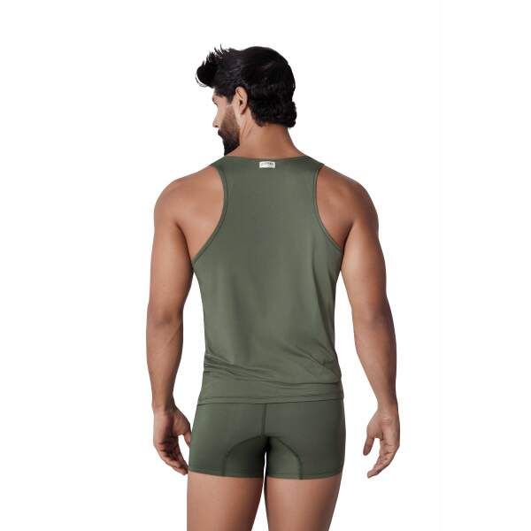 Clever Moda - Basis Tank Top - Lycra - Groen - Afbeelding 2