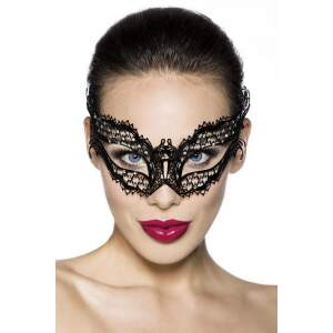 Metalen Masker - Cateyes - Strass - Zwart