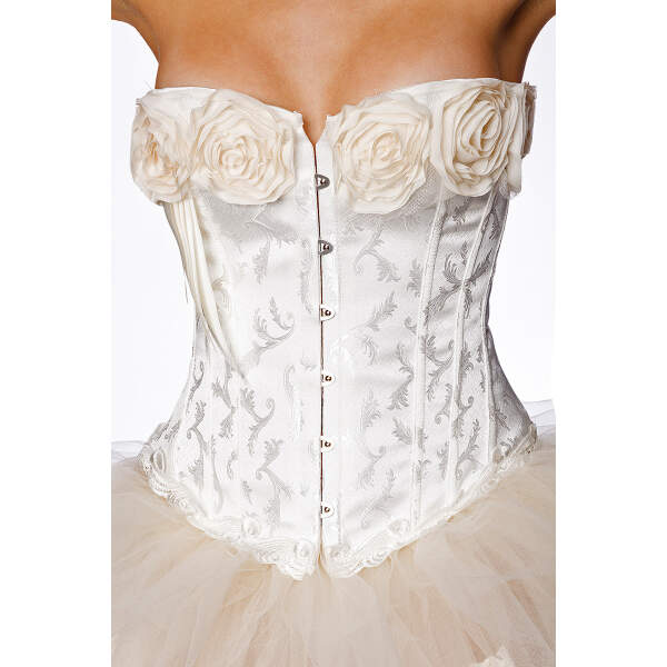 Corset Burlesque Creme Wit - Afbeelding 2