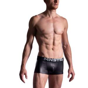 Manstore - M2191 Micro Pants - 3D Band - Wetlook - Zwart