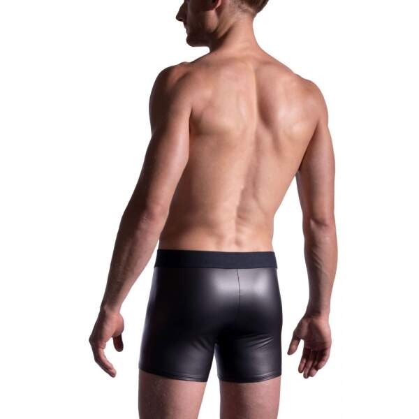Manstore - M2191 Zipped Pants - 3D Band - Wetlook - Zwart - Afbeelding 2