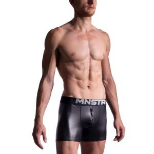 Manstore - M2191 Zipped Pants - 3D Band - Wetlook - Zwart