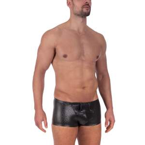 Manstore - M2317 - Popper Pants - Print - PU-leer - Zwart