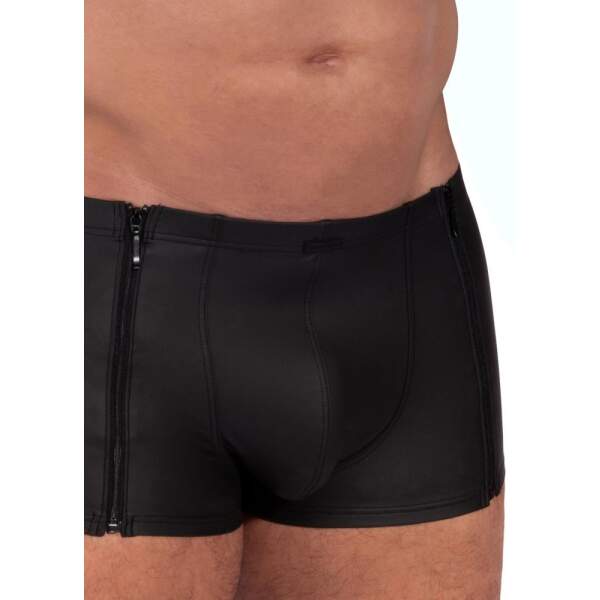 Manstore - M2326 - Zipped Pants - Dubbele Rits - Neopreenlook - Zwart - Afbeelding 2