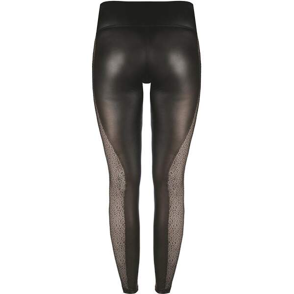 Axami - Legging - Kanten Zijkanten - Glitters - Wetlook - Zwart - Afbeelding 4