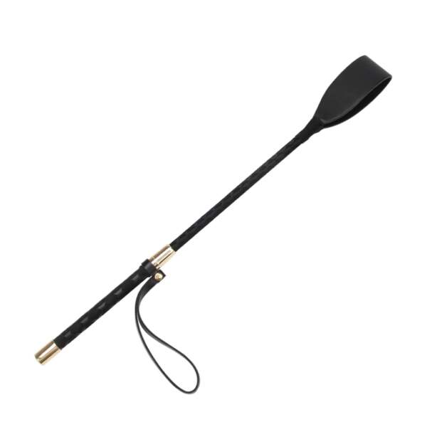 Kinky Diva - Riding Crop - Rijzweep - Gevlochten - 3 maten - Goud - Zwart - Afbeelding 4