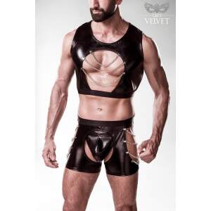 Grey Velvet - Kettingen Set - Chaps - PU-leer - Zwart
