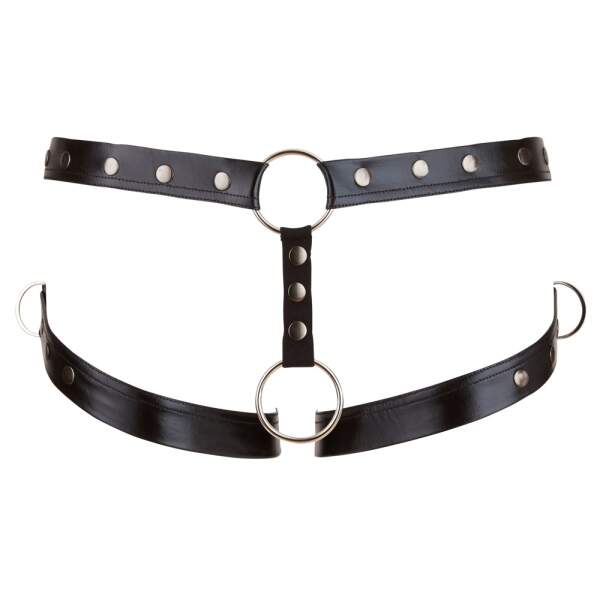 Svenjoyment Underwear - Harnas Showmaster - met Afneembare Cockring - Zwart - Afbeelding 4