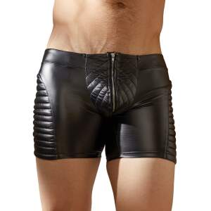NEK - Wetlook Short - Met Rits - Gewatteerde Inzet - Zwart