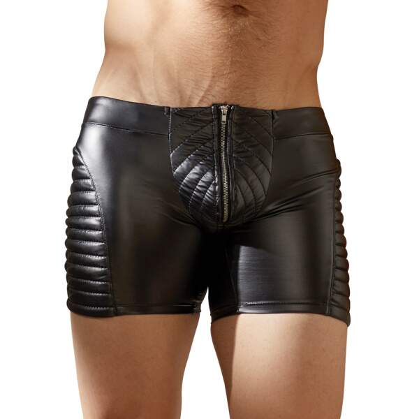 NEK - Wetlook Short - Met Rits - Gewatteerde Inzet - Zwart