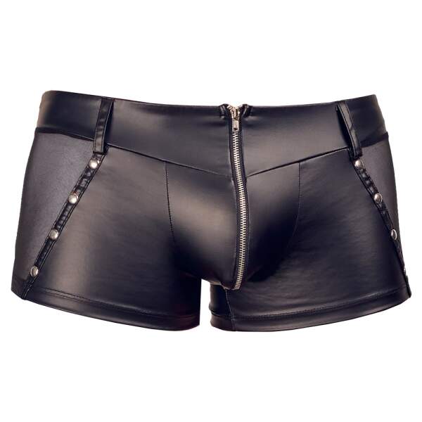 Svenjoyment Underwear - Short - Wetlook - Gaas - Studs - Zwart - Afbeelding 4