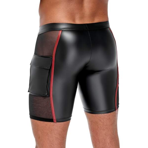 NEK - Short - Rode Banen - Wetlook - Gaas - Zwart - Afbeelding 3