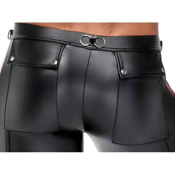 NEK - Broek - Rode Banen - Wetlook - Gaas - Zwart - Afbeelding 7