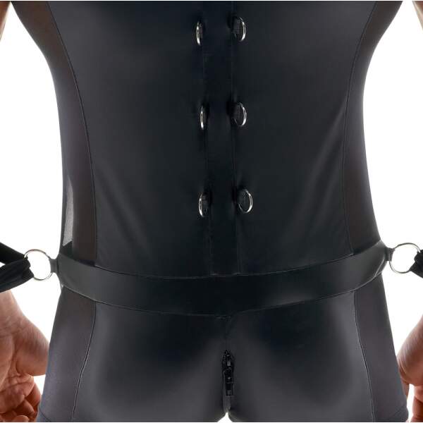 Svenjoyment Underwear - Bodysuit Bondage - Wetlook - Gaas - Zwart - Afbeelding 5