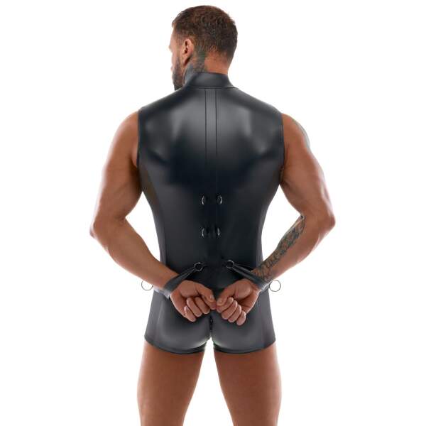 Svenjoyment Underwear - Bodysuit Bondage - Wetlook - Gaas - Zwart - Afbeelding 2