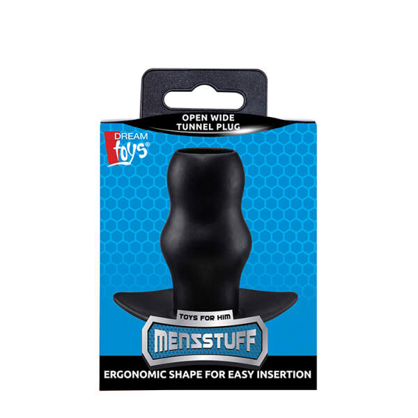 Dream Toys - Holle Tunnel Butt Plug - Siliconen - Zwart - Afbeelding 3