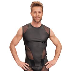 NEK - Wetlook Shirt - Gaas Inzetten - Mouwloos - Zwart