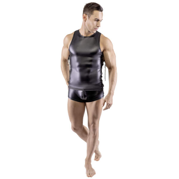 Svenjoyment - Shirt - Veters - Wetlook - Zwart - Afbeelding 4