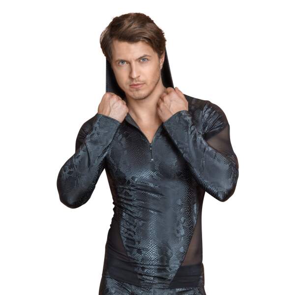 NEK - Shirt - Hoody - Snakeprint - Gaas - Zwart - Afbeelding 2