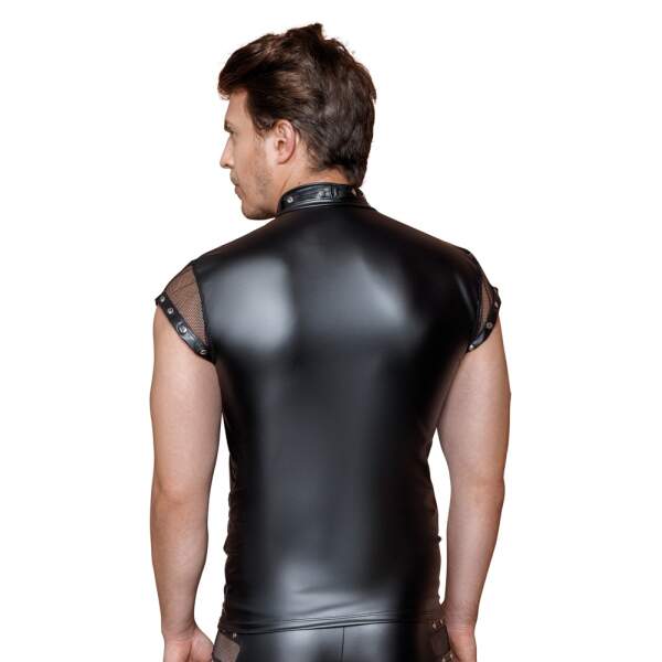 NEK - Shirt - Studs - Wetlook - Zwart - Afbeelding 2